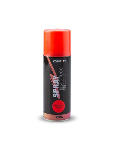 Pintura acrílica spray rojo fluorescente 200ml