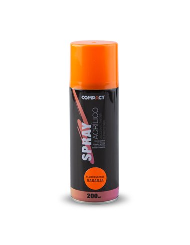 Pintura acrílica spray naranja fluorescente 200ml