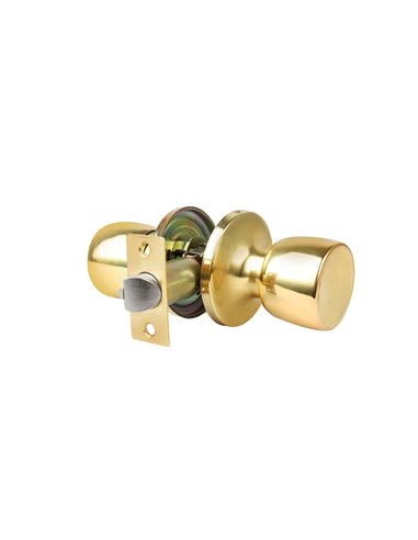 Pomo puerta handlock tubular paso latón mate 60/70mm