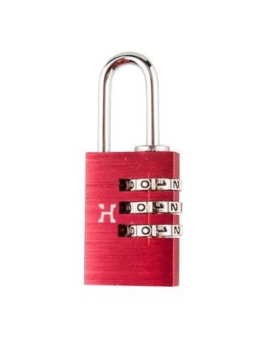 Candado Alum Comb Handlock 20mm 3n Rojo