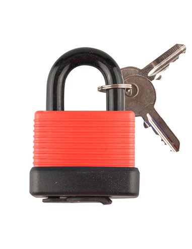 Candado Handlock Intemperie 50mm Rojo