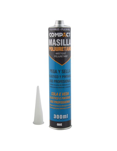 Masilla Poliuretano Flexible 300 Gris