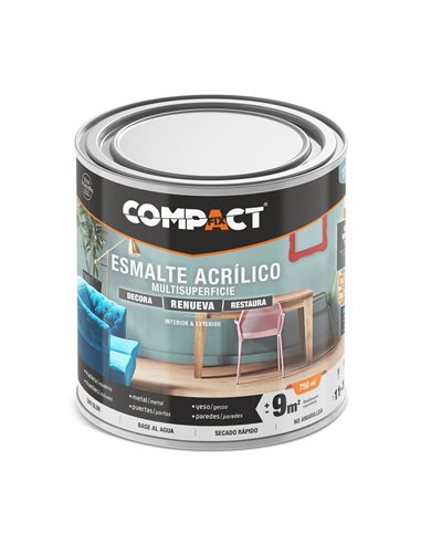 Esmalte acrílico mate 750ml blanco