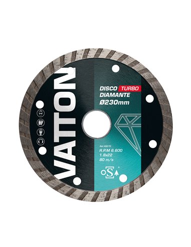 Disco Vatton Osa Diamante Turbo 230mm