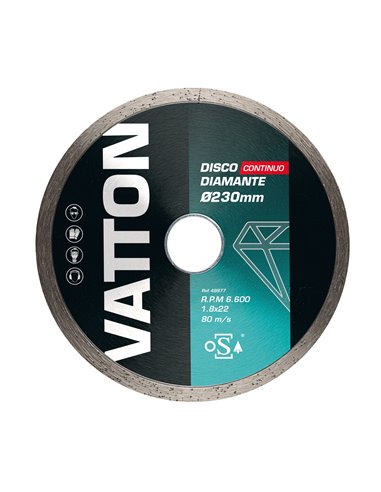 Disco Vatton Osa Diamante Continuo 230mm