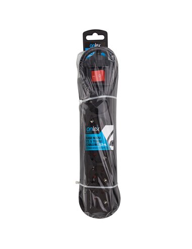 Base Onlex Negra 5tomas Cable/Int 1,5mt