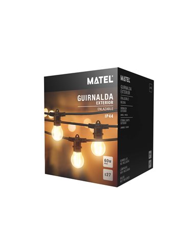 Guirnalda Enlazable Ip44 E27 5mt-10port