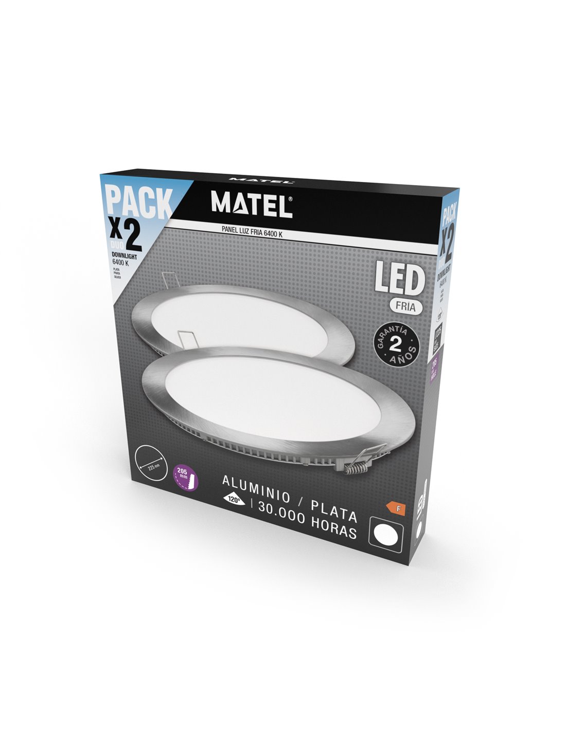 Plafón LED redondo 12cm Sky Spot 12W 960Lm de 3000K o 4000K