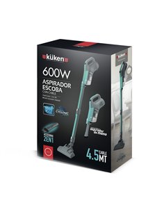 Escoba Aspiradora Sin Cable 5 in 1 Batería Recargable USB,Depósito 200 Ml,  Escoba Electrica Sin Cable con 2000mah*3 Baterías para Alfombra Pelo