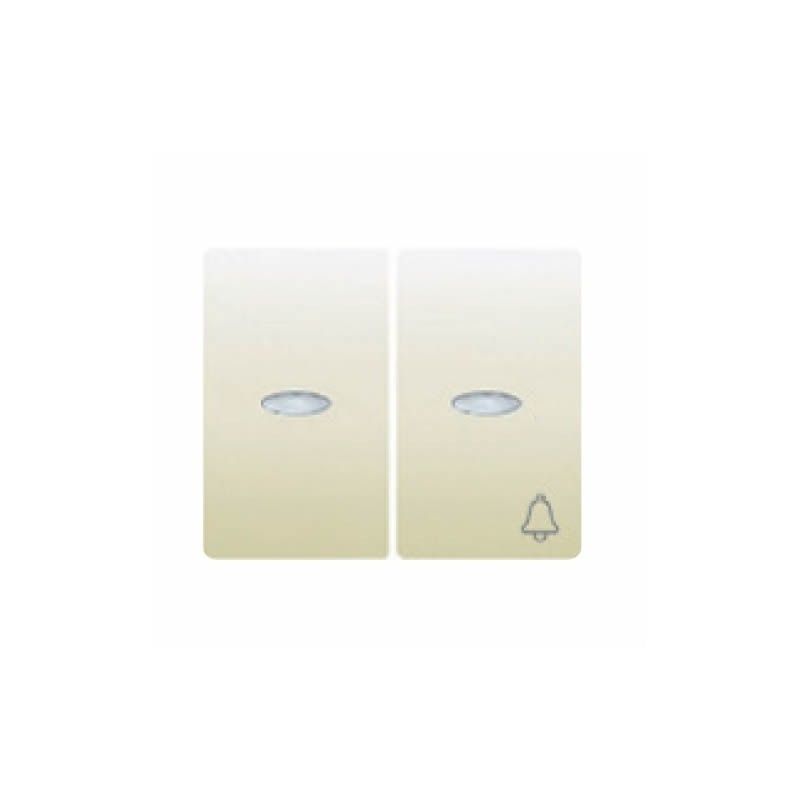 Tecla para conmutador + pulsador con luminoso BEIGE BJC IRIS 18033-AL