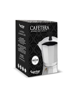 Cafetera Inducción Aluminio 12 Tazas (600 Ml.)