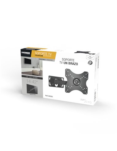 Soporte TV-Lcd 20kg 14”-42” Un Brazo