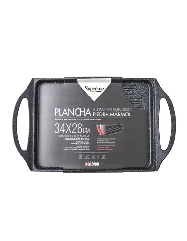 Plancha Alum Fund 38x28 Cm Piedra Rayada