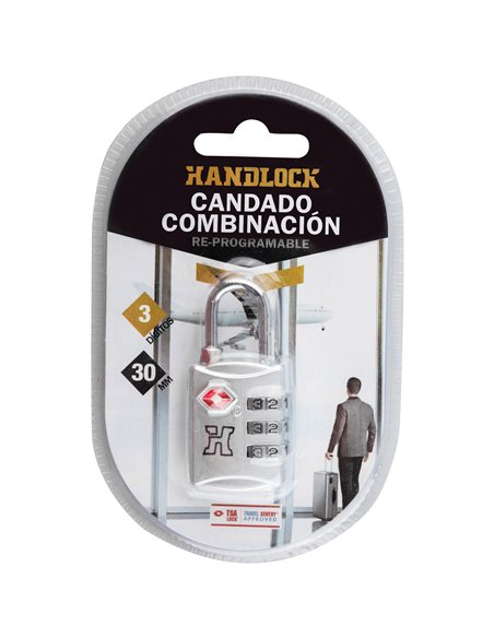 Candado Combin Handlock 3 Num 30 Tsa P