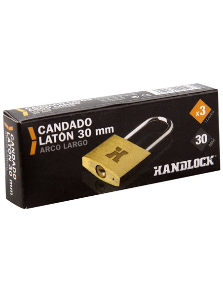 Candado Laton Handlock A/L30 Ll/Iguales