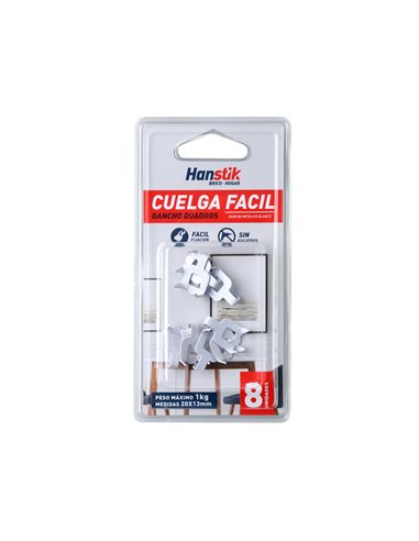 Appendiabiti easy hanstik adesivo 25x40mm bianco (2 unità)