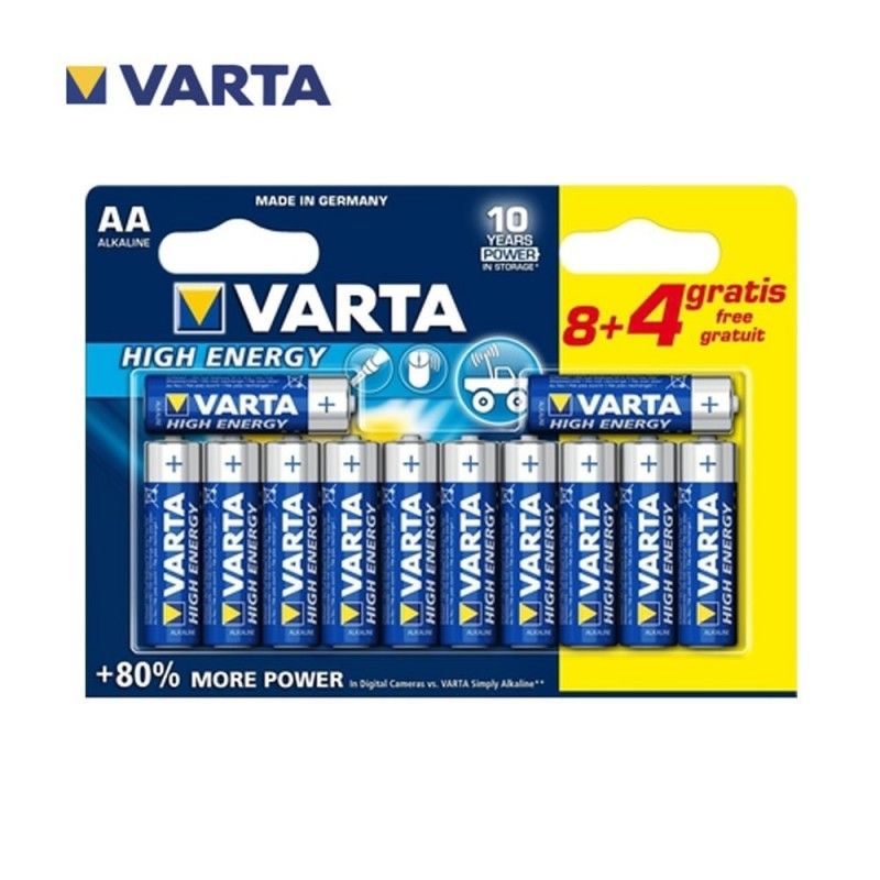 Pila varta alkalina lr6 aa (blister 12 pilas)