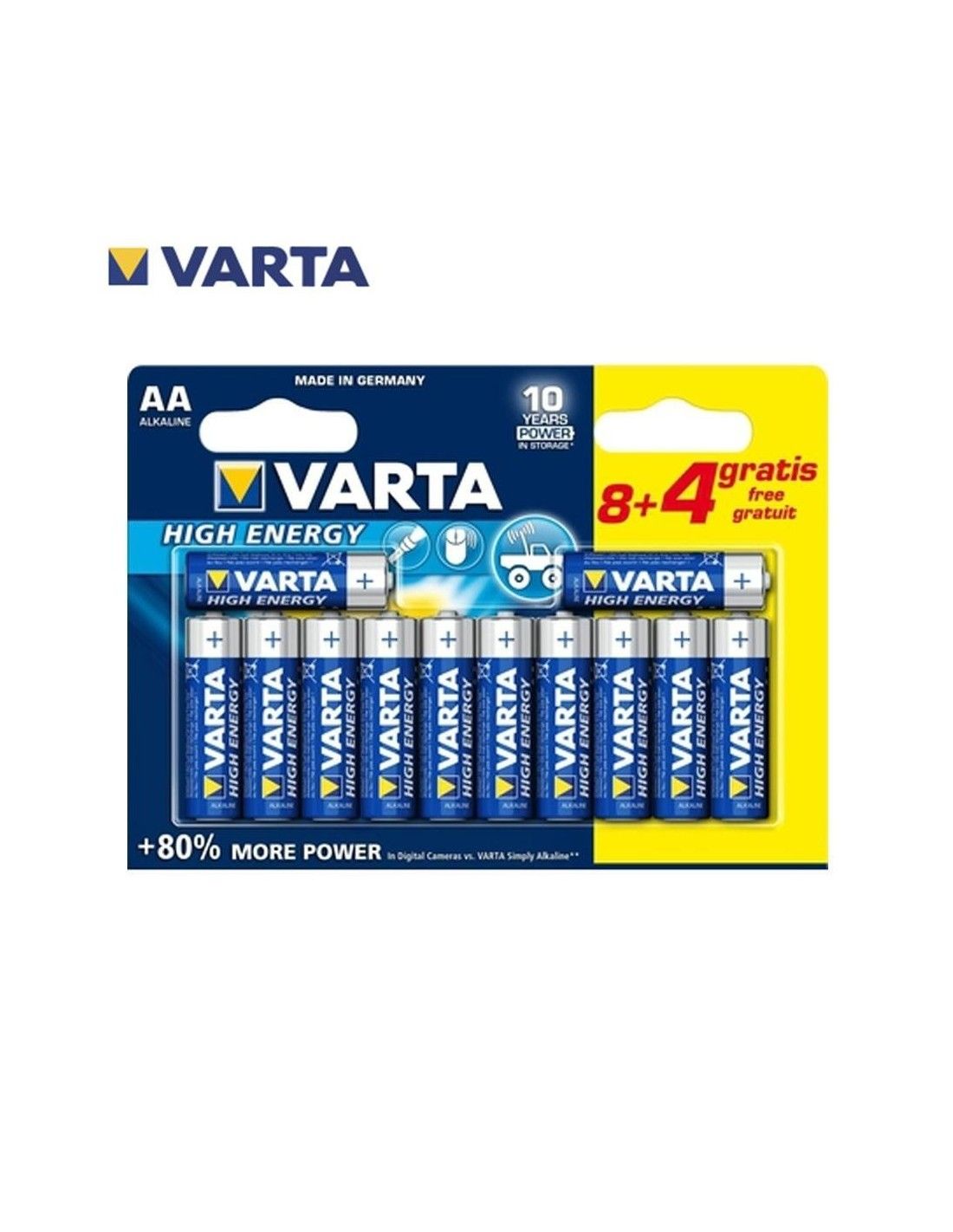 Varta Long Life Power Pack 8 Pilas AA LR06