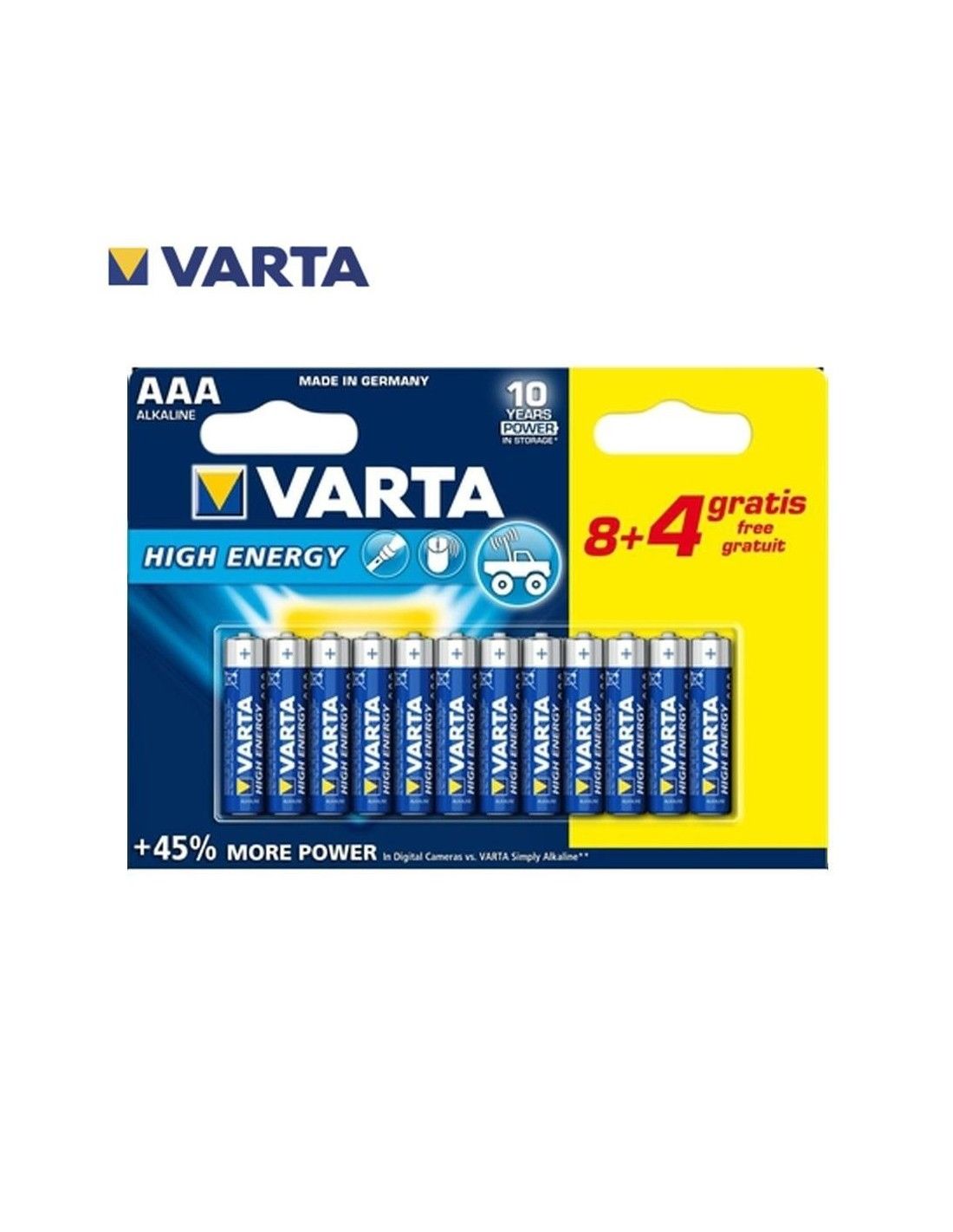 Pile alcaline LR03 AAA VARTA (blister 12 piles)