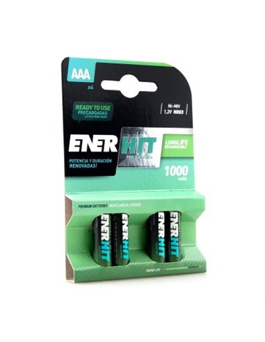 Enerhit rechargeable battery hr03 1000mah blister 4 units