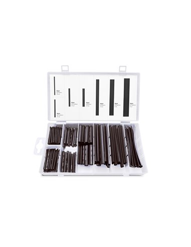 Set mit 127 schwarzen Onlex-Schrumpfhüllen