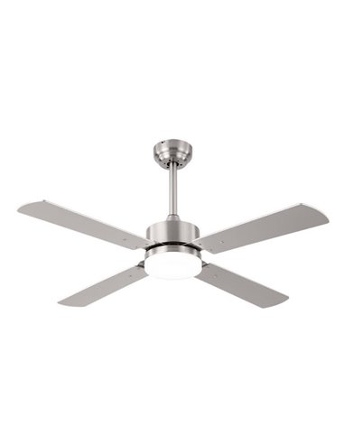  FABRILAMPE 173591403 | Fan 18w DC Hupe Nickel 4 Asp.6 Vel.107d Remote, Speicher und Temp.3000-4000-6000k