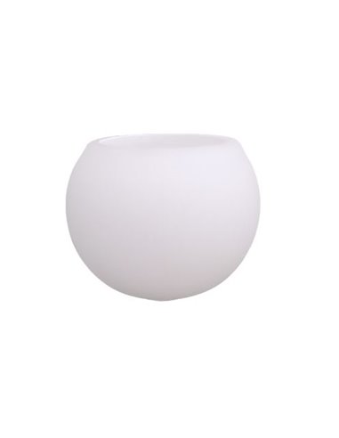 Abajur MINI BALL branco fosco vidro opala 4,5x3,5cm