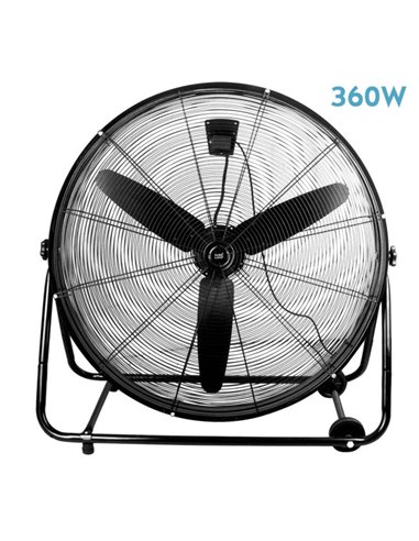 Ventilador Industrial Vendaval 360w Negro 87d  3 Velocidades 92,5x95x42 Cm Orientable