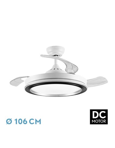 Ventilador DC Picolo 72W Blanco/Negro 6226lm