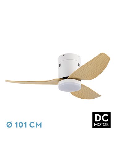 Ventilador Borax DC 20W Branco 3 Lâminas Faia