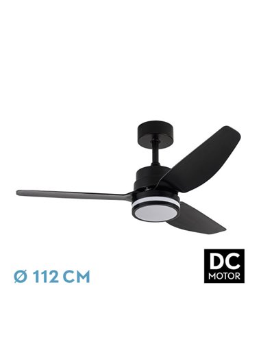 Ventilador Jarama DC 20W Preto 3 Lâminas