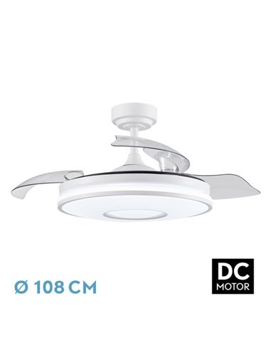 Ventilador DC 72W Dani White 3 Lâminas