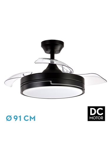 Ventilador DC 48W Olimpia Negro 3 Aspas