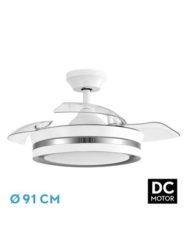 Ventilador DC Viper Blanco/Plata 48W 3 Aspas