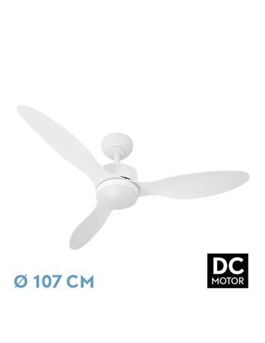 Ventilador Serpa Branco DC 24W 3 Lâminas