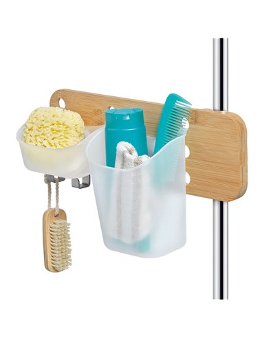 Organizador para columna ducha bambú 19,5x35,5x13,5cm jobgar