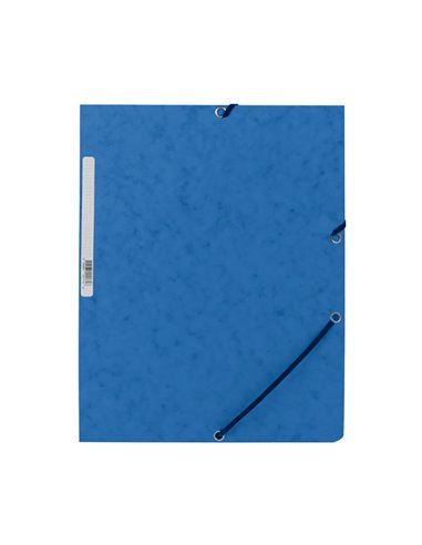 Carpeta gomas kf02167 cartón azul con solapas din a4 q-connect