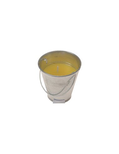 Vela citronela antimosquitos con recipiente metalico 30g ø6,5cm