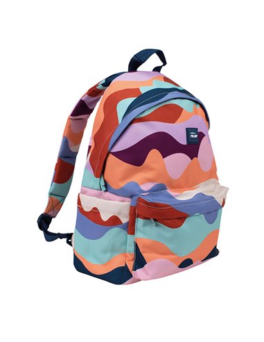 Mochila urbana clásica 2 cremalleras 22 l. serie the fun, multicolor milan