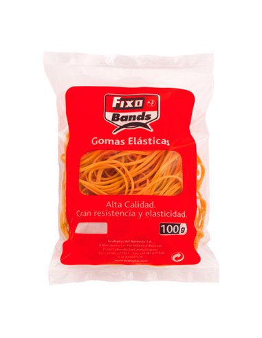 Gomas elásticas fixo bolsa 100g. 2mm x 12cm