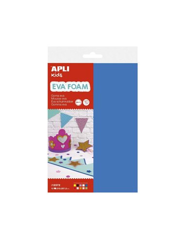 Pack de goma eva multicolor a4 10 hojas apli kids