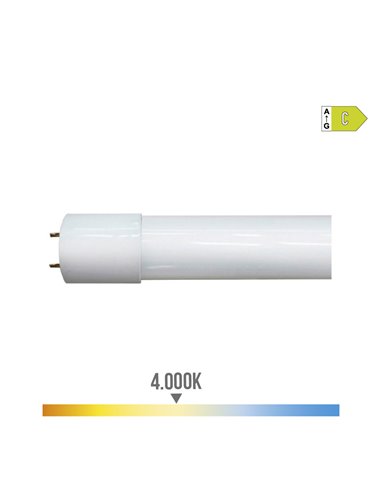 Tubo led t8 12w 1.940lm 4.000k luz día clase c edm