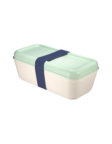 Recipiente para alimentos rectangular 0,75 l tapa verde milan