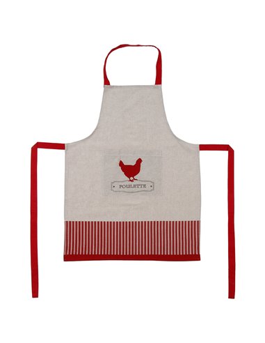 Avental gourmet modelo Poulette 60x80cm