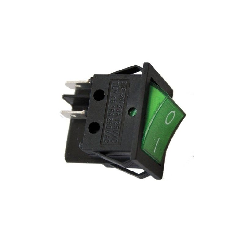 Interruptor bipolar 15a 250v verde