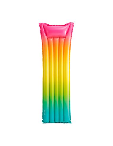 Colchoneta hinchable 69x183cm modelo arcoiris. intex