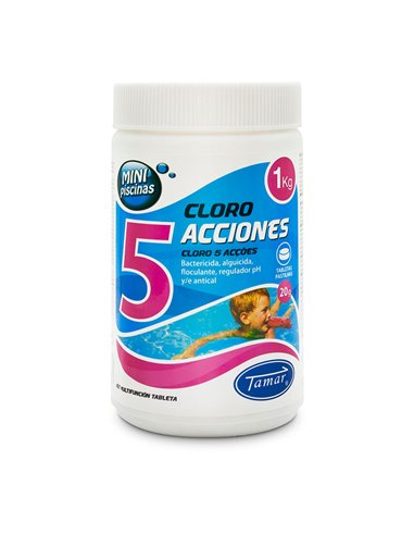 Cloro 5 acciones tabletas 1kg tamar