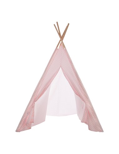 Tipi rosa con funda de almacenaje 160x120x120cm