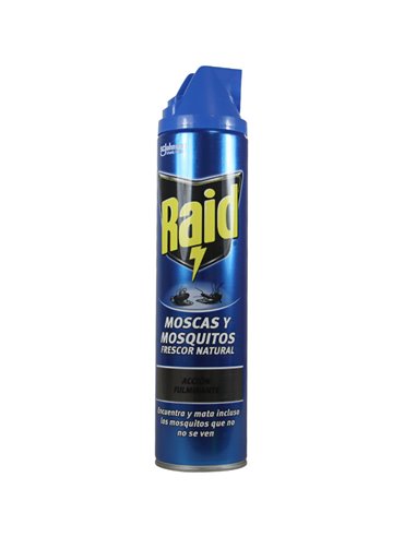 Raid insecticida spray 600ml moscas y mosquitos