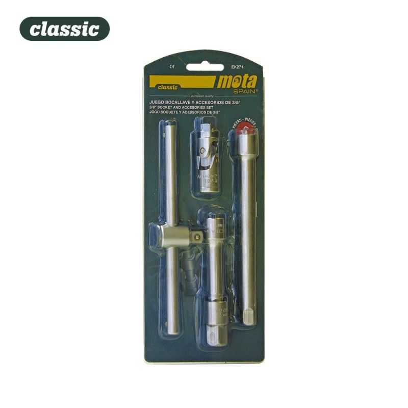 Juego bocallaves 3/8" accesorios (5 pcs) ek271